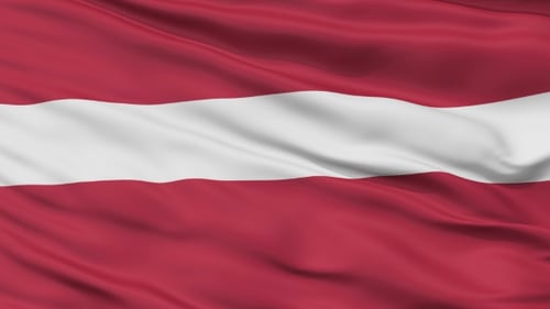 Waving Flag of Latvia Seamless Loop