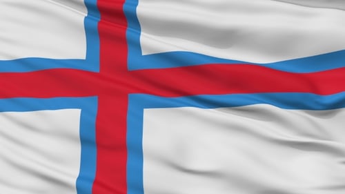 Faroe Islands Flag Waving Seamless Loop