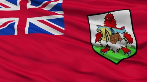 Bermuda National Flag Realistic Waving Seamless Loop
