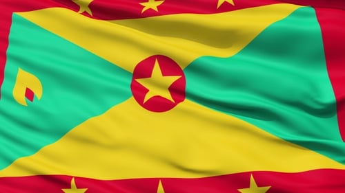 Waving National Flag of Grenada