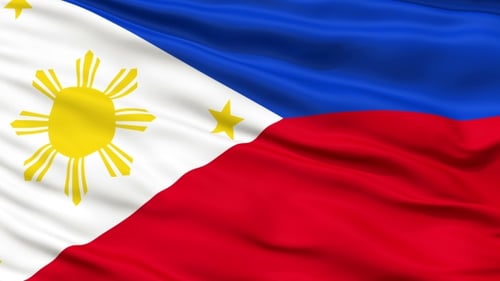Realistic Waving Flag of the Philippines Loop Animation