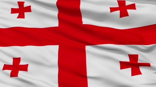 Animated Flag of Georgia Waving in Wind