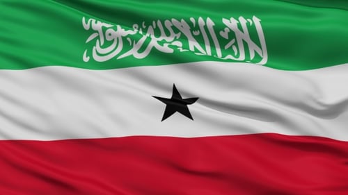 Wehende Nationalflagge von Somaliland (Somalia)