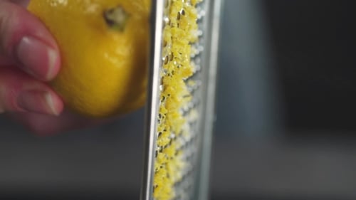 Grating Lemon Zest for Cooking Preparation