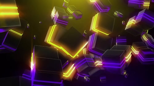 Abstract Neon Squares