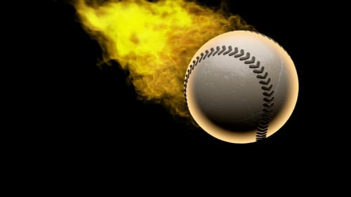Burning Baseball Ball