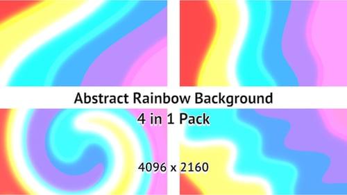 Vibrant Abstract Fluid Rainbow Flowing Backgrounds