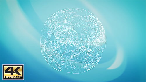 Plexus Sphere Background 4K Ultra HD