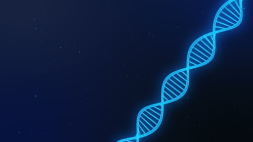 Animated DNA Double Helix Rotation for Science and Medical Projects