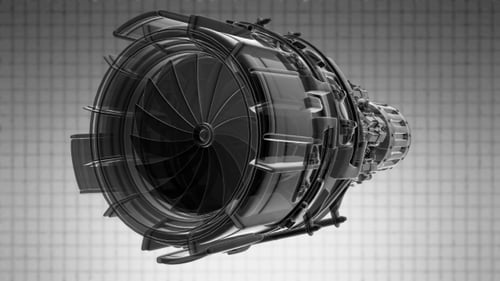 Turbine mit Strahltriebwerk