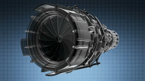 Turbine mit Strahltriebwerk