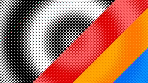 Abstract Halftone Dot Radial Reveal Transition Pack