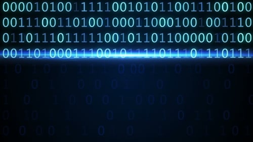 Abstrakter digitaler binärer Daten-Scan-