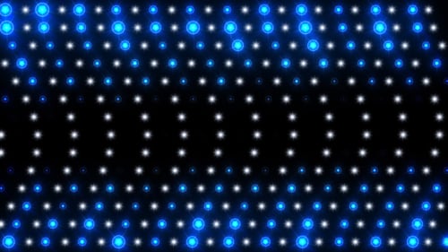 Dynamic Blue and White Glowing Lights Grid Animation