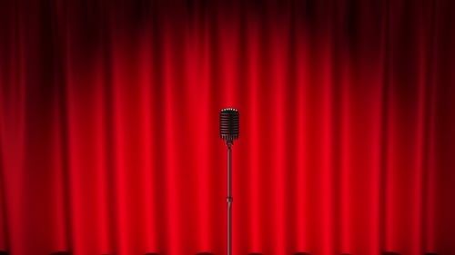 Retro Stage Curtain Green Screen Reveal