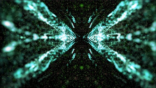 Beautiful Green Particles Background