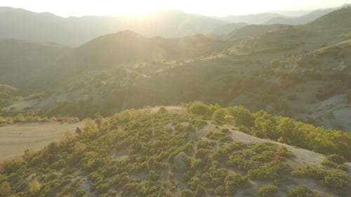 Paysage naturel sur le coucher du soleil depuis Aerial 7