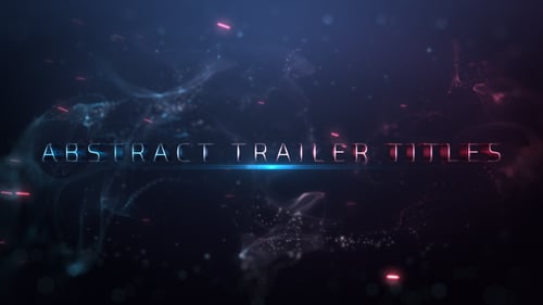 Cinematic Trailer Titles with Abstract Particle Effects