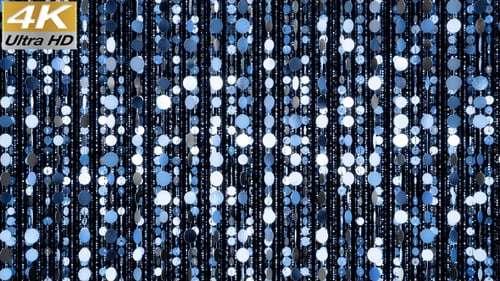Shimmering Blue Sequin Curtain Background Loop