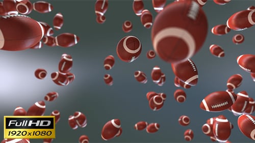 Flying American Football Loop-Hintergrund