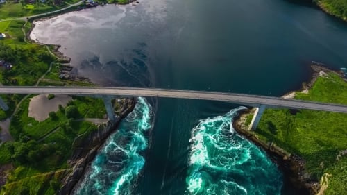 Whirlpools of the Maelstrom of Saltstraumen, Nordland, Norway