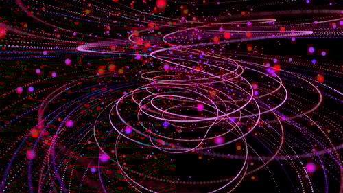Dynamic Futuristic Neon Particle Trails and Swirling Lines Loop