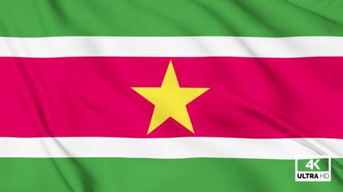 Suriname Flag Waving Loop Animation