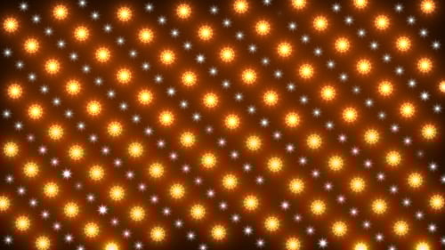 Flashing Stage Lights and Sparkling Stars Festive Background