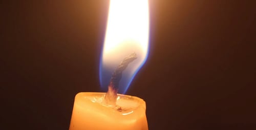 Burning Candle Time Lapse