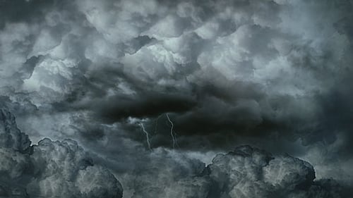 Flying Through a Dark Stormy Sky