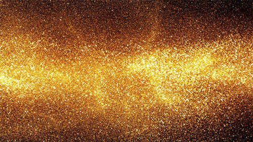 Shimmering Golden Glitter Particles Abstract Background Loop