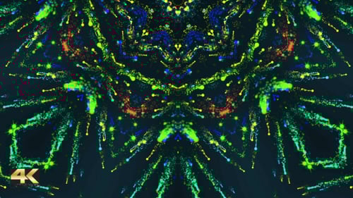 Abstract Festive Kaleidoscope Particle Loop