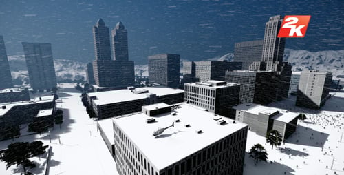 Paisagem aérea da cidade