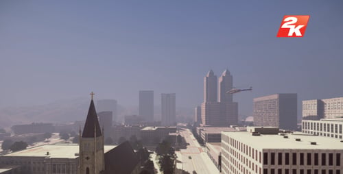 Paisaje urbano e iglesia