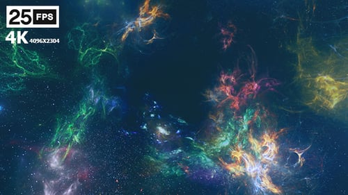 Vibrant Cosmic Nebula Space Background Animation
