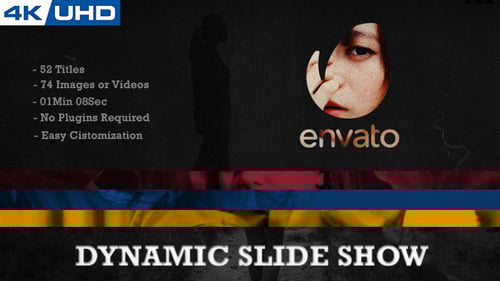 Dynamic Grunge Slideshow Opener with Cinematic Text Reveals