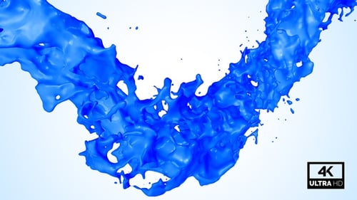 Dynamic Blue Liquid Splash Transition