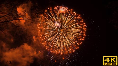 Feuerwerk in der Stadt, Tag des Sieges