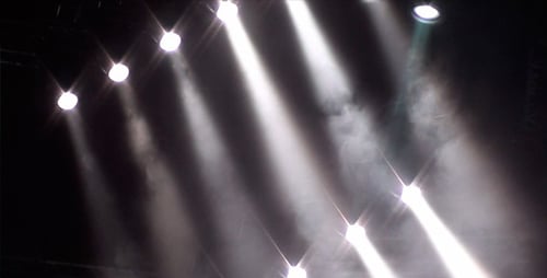 Abstract Light Beams Shining in a Dark Setting