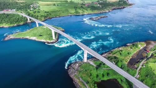 Whirlpools of the Maelstrom of Saltstraumen, Nordland, Norway