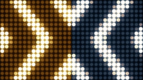 Rhythmic Flashing Light Wall with Geometric Patterns