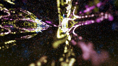 Dynamic Abstract Particle Field Movement Background