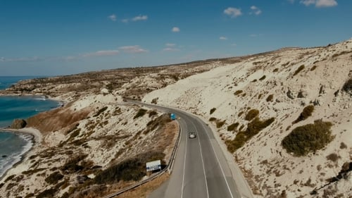 Adorable Landscape with Road and Blue Ocean