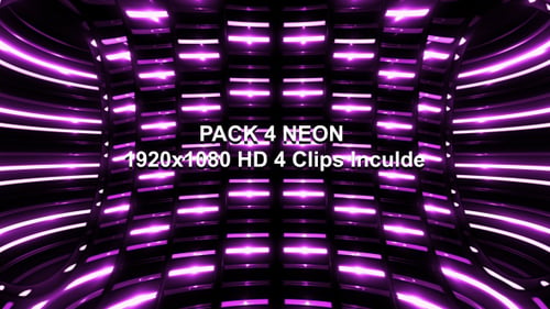 Neon Light VJ Background Pack 4