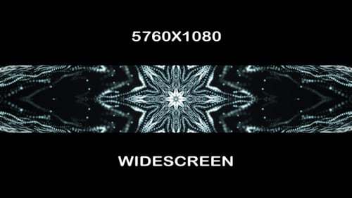 Abstract Glowing Particle Star Mandala Widescreen Background Animation