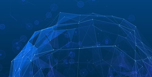 Abstract Digital Plexus Rotating Globe Connections