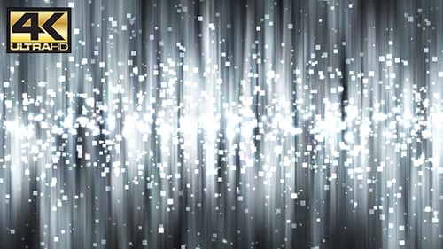 Abstract Silver Square Particles Glitter Polar Lights Background 4K