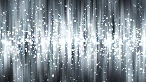 Abstrakte silberne quadratische Partikel Glitzer Polarlichter Hintergrund