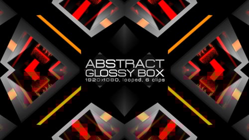 Animated Abstract Geometric Glowing Boxes Kaleidoscope Loop