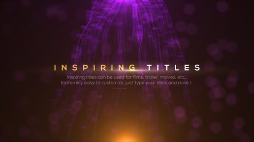 Dynamic Particle Stream Text Reveals Title Sequence